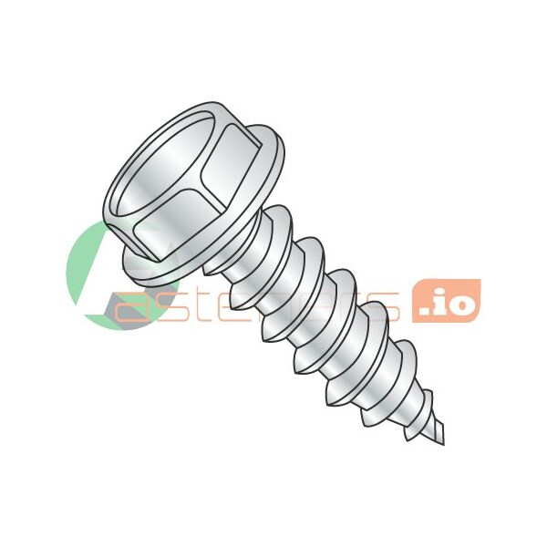 Newport Fasteners Sheet Metal Screw, #12 x 1-1/4 in, Zinc Plated Steel Hex Head Hex Drive, 3000 PK 459237 - main